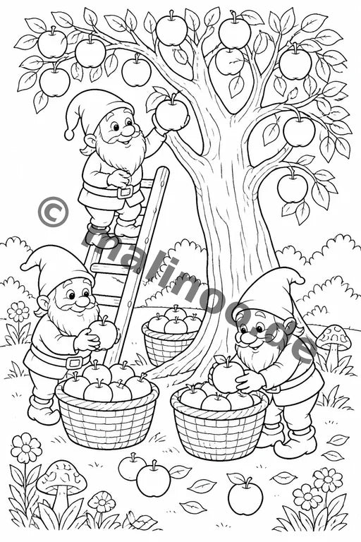 Heinzelmännchen Malbuch 50 Ausmalbilder gedruckt+lose – Vorschaubild 6
