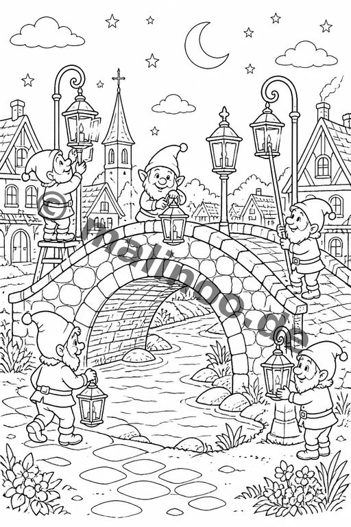 Heinzelmännchen Malbuch 50 Ausmalbilder gedruckt+lose – Vorschaubild 9
