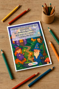 Hexen & Zauberer Malbuch 20 Ausmalbilder gedruckt+gebunden – Mockup-Ansicht