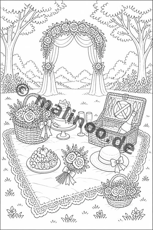 Hochzeit Malbuch 100 Ausmalbilder PDF Download – Vorschaubild 4