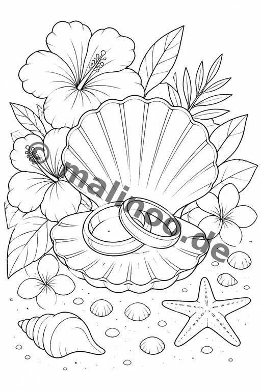 Hochzeit Malbuch 100 Ausmalbilder gedruckt+gebunden – Vorschaubild 10