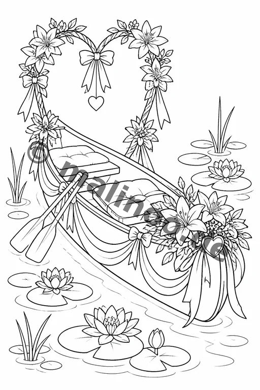 Hochzeit Malbuch 100 Ausmalbilder gedruckt+gebunden – Vorschaubild 9
