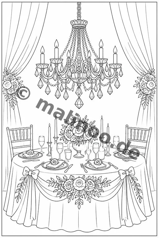 Hochzeit Malbuch 100 Ausmalbilder gedruckt+lose – Vorschaubild 6