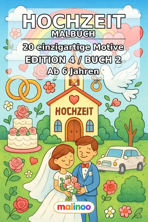 Hochzeit Malbuch 20 Ausmalbilder PDF Download – Cover