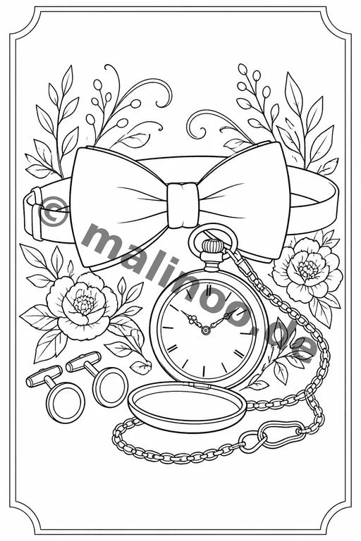 Hochzeit Malbuch 20 Ausmalbilder PDF Download – Vorschaubild 3