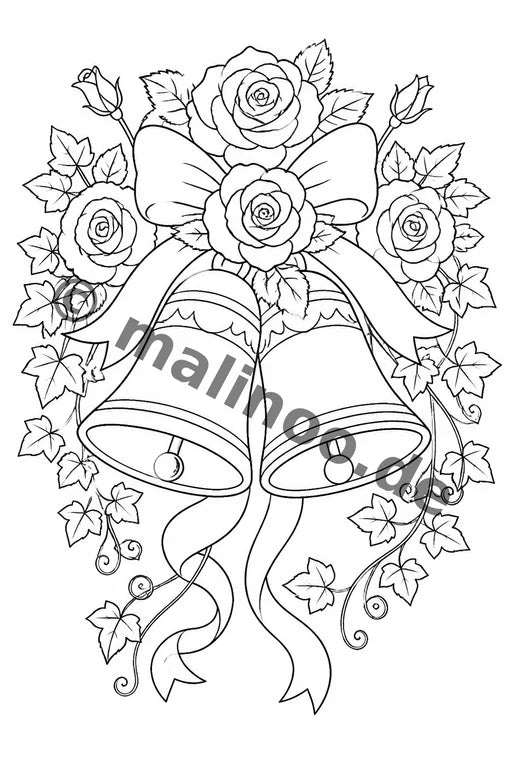 Hochzeit Malbuch 20 Ausmalbilder gedruckt+gebunden – Vorschaubild 7