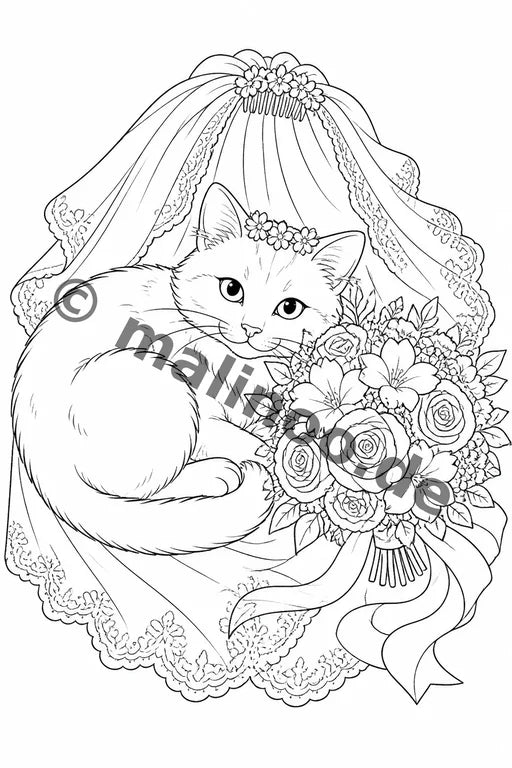 Hochzeit Malbuch 20 Ausmalbilder gedruckt+gebunden – Vorschaubild 8
