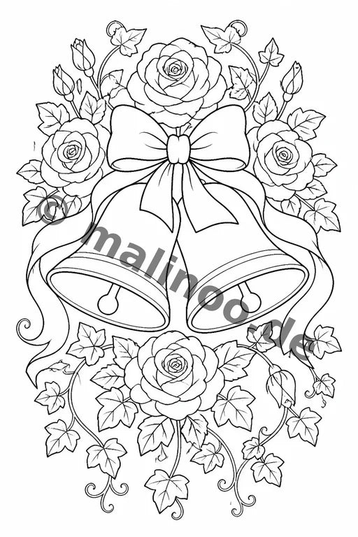 Hochzeit Malbuch 20 Ausmalbilder gedruckt+lose – Vorschaubild 7