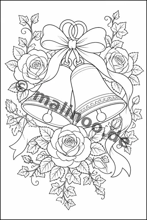 Hochzeit Malbuch 20 Ausmalbilder gedruckt+lose – Vorschaubild 7