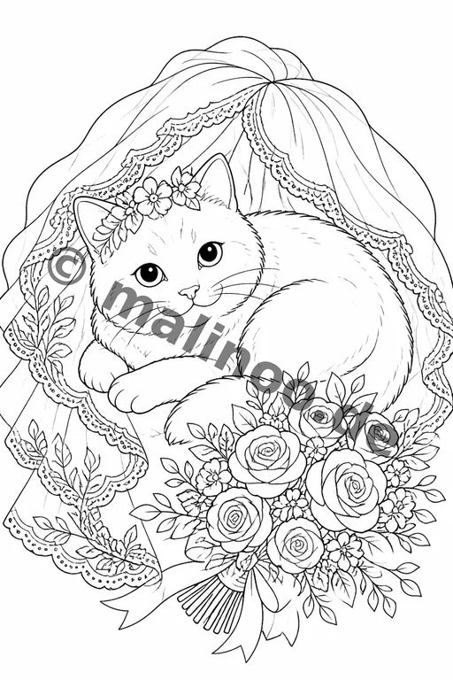 Hochzeit Malbuch 20 Ausmalbilder gedruckt+lose – Vorschaubild 8