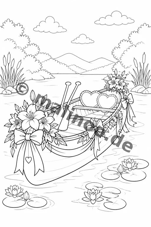 Hochzeit Malbuch 50 Ausmalbilder gedruckt+gebunden – Vorschaubild 9