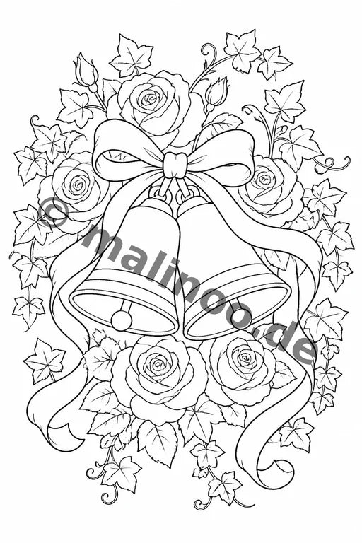 Hochzeit Malbuch 50 Ausmalbilder gedruckt+lose – Vorschaubild 7