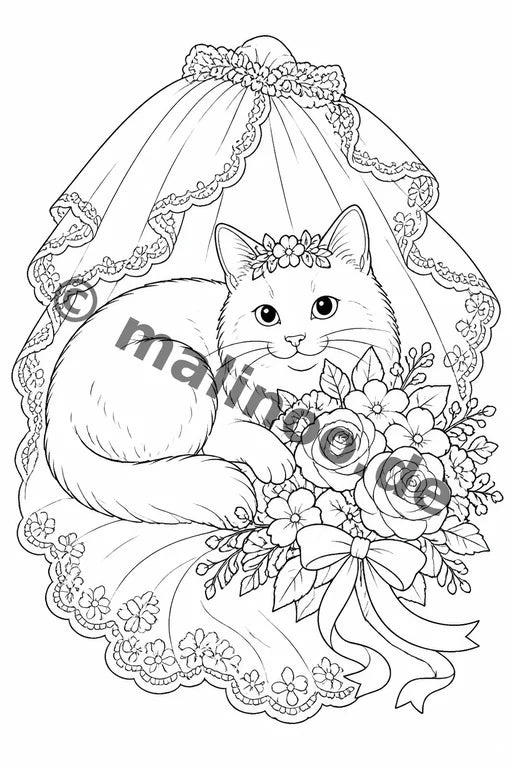 Hochzeit Malbuch 50 Ausmalbilder gedruckt+lose – Vorschaubild 8