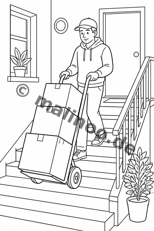 House Move Coloring Book 100 Coloring Pages PDF Download – Vorschaubild 2