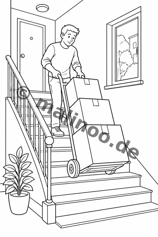 House Move Coloring Book 100 Coloring Pages PDF Download – Vorschaubild 2