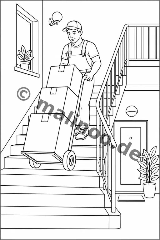 House Move Coloring Book 100 Coloring Pages PDF Download – Vorschaubild 2