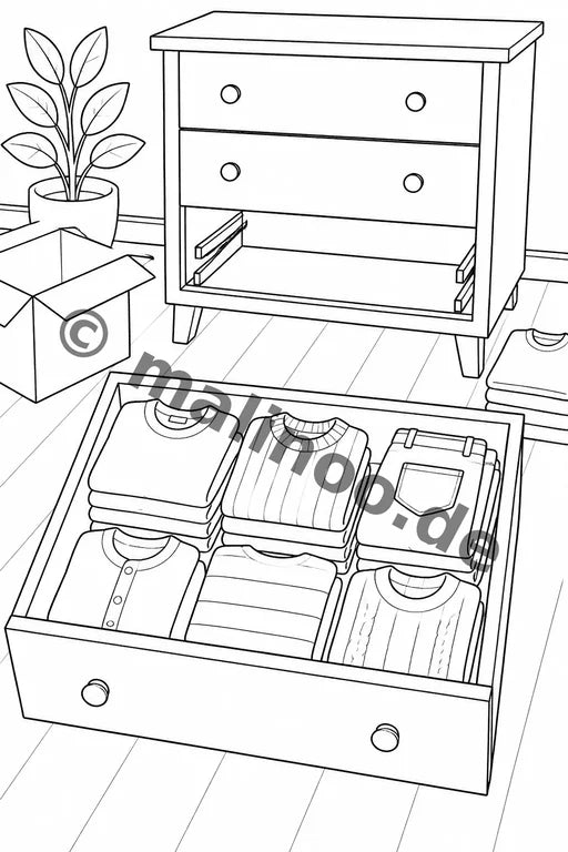 House Move Coloring Book 100 Coloring Pages PDF Download – Vorschaubild 4