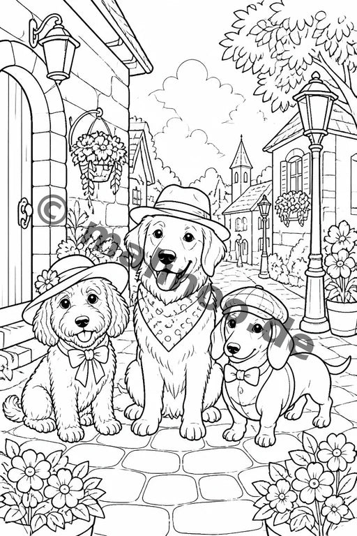 Hunde Malbuch 100 Ausmalbilder PDF Download – Vorschaubild 5