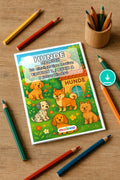 Hunde Malbuch 20 Ausmalbilder PDF Download – Mockup-Ansicht