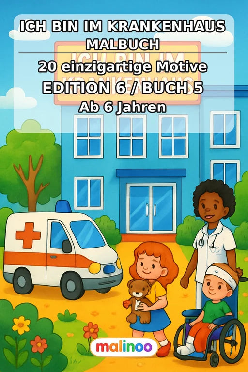 Ich bin im Krankenhaus Malbuch 20 Ausmalbilder PDF Download – Cover