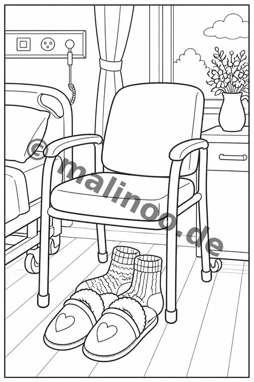 Ich bin im Krankenhaus Malbuch 20 Ausmalbilder PDF Download – Vorschaubild 5