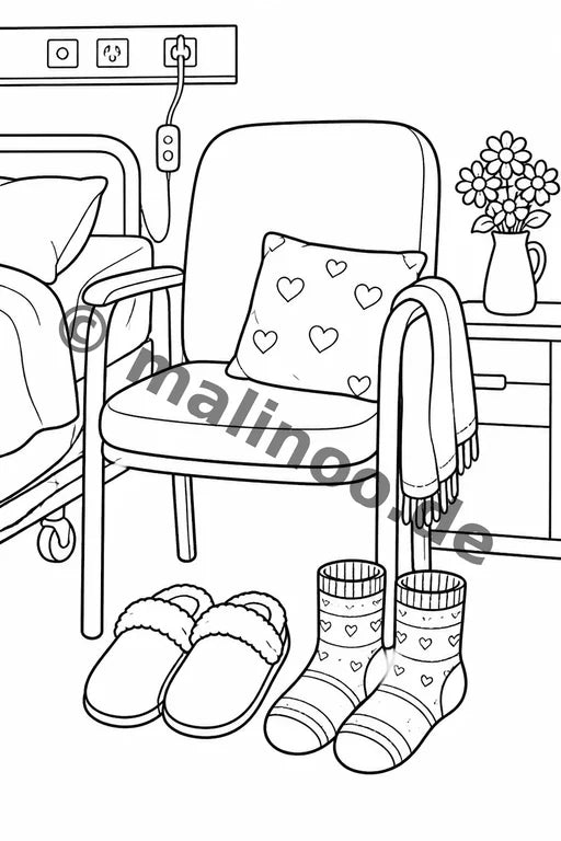 Ich bin im Krankenhaus Malbuch 50 Ausmalbilder PDF Download – Vorschaubild 5