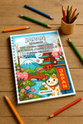Japan Malbuch 100 Ausmalbilder gedruckt und gebunden – Mockup-Ansicht