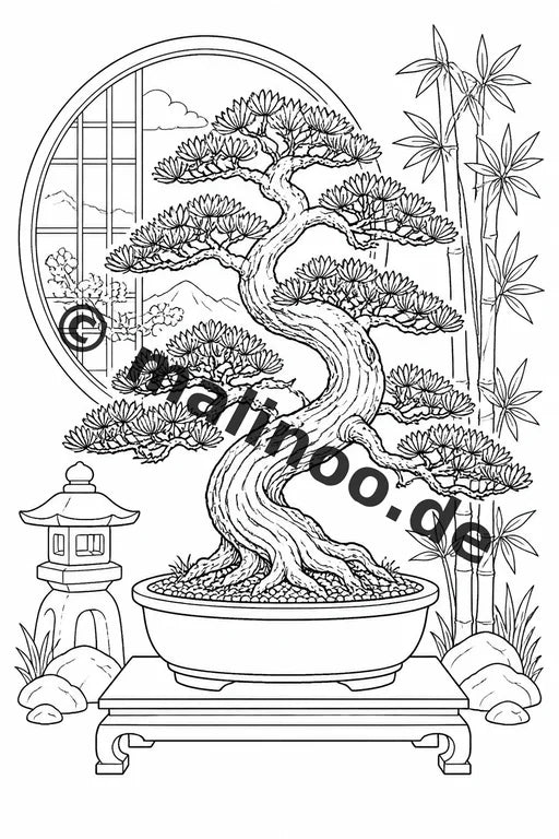 Japan Malbuch 100 Ausmalbilder gedruckt und gebunden – Vorschaubild 3