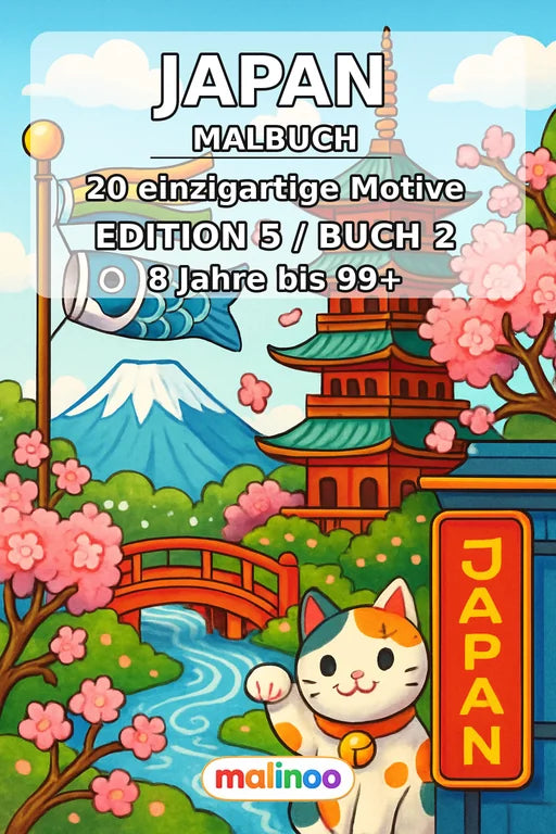 Japan Malbuch 20 Ausmalbilder PDF Download – Cover