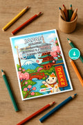 Japan Malbuch 20 Ausmalbilder PDF Download – Mockup-Ansicht