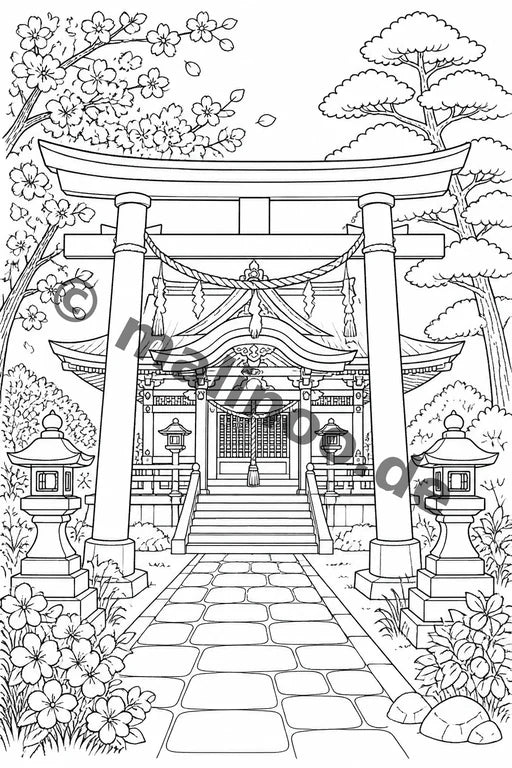 Japan Malbuch 20 Ausmalbilder PDF Download – Vorschaubild 2
