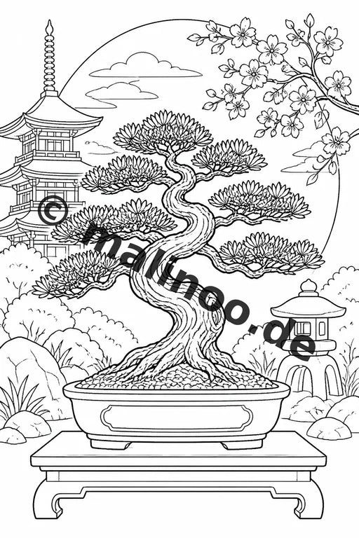 Japan Malbuch 20 Ausmalbilder PDF Download digital – Vorschaubild 3