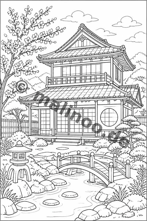 Japan Malbuch 20 Ausmalbilder PDF Download – Vorschaubild 4
