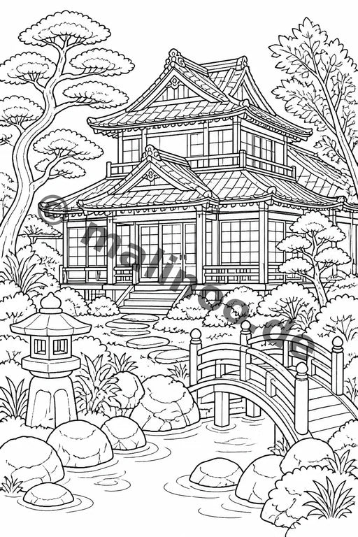 Japan Malbuch 20 Ausmalbilder PDF Download – Vorschaubild 4