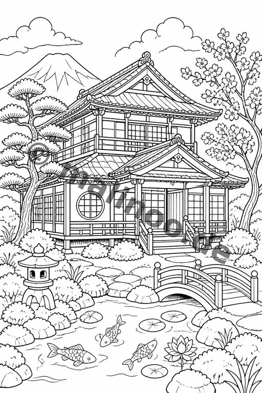 Japan Malbuch 20 Ausmalbilder PDF Download – Vorschaubild 4