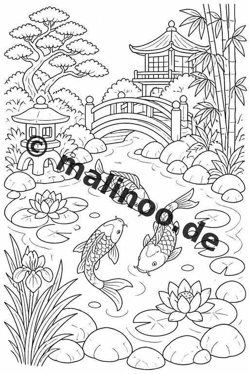 Japan Malbuch 20 Ausmalbilder PDF Download digital – Vorschaubild 5
