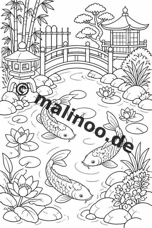 Japan Malbuch 20 Ausmalbilder PDF Download digital – Vorschaubild 5