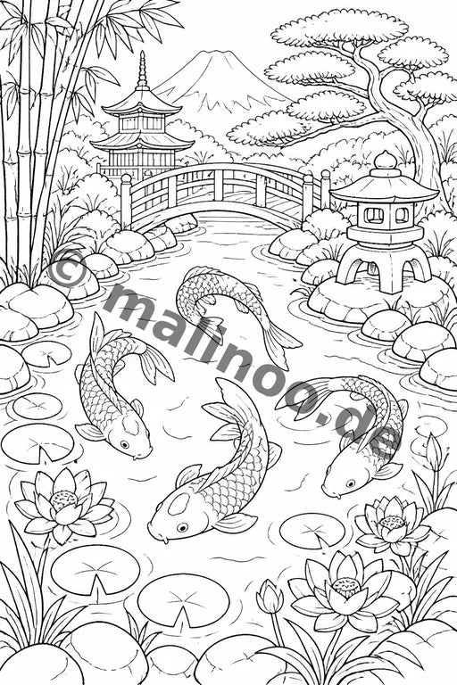 Japan Malbuch 20 Ausmalbilder PDF Download – Vorschaubild 5