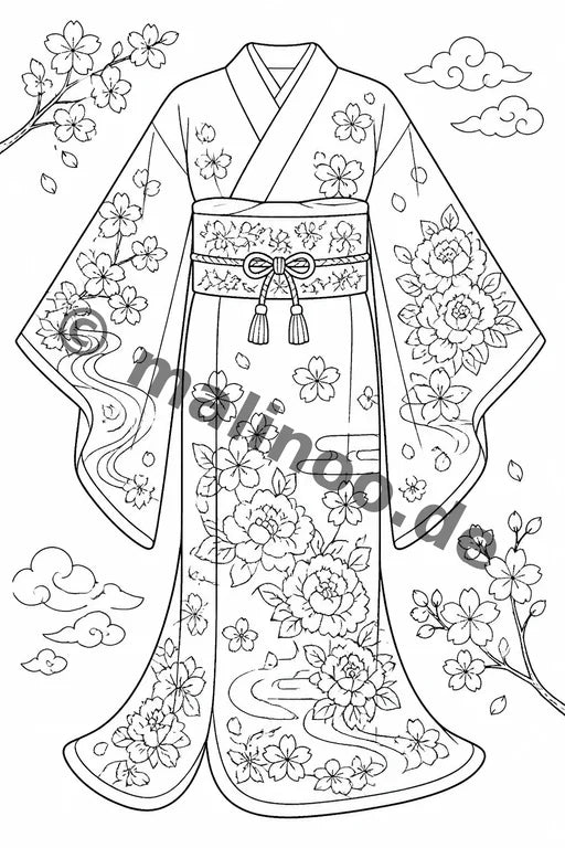 Japan Malbuch 20 Ausmalbilder gedruckt+gebunden – Vorschaubild 8