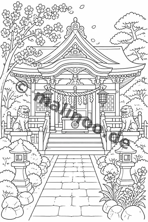 Japan Malbuch 20 Ausmalbilder gedruckt+lose – Vorschaubild 2