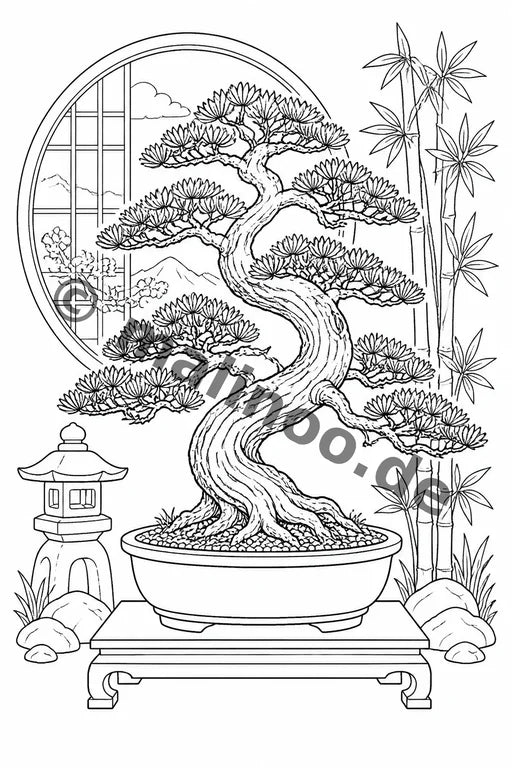 Japan Malbuch 20 Ausmalbilder gedruckt+lose – Vorschaubild 3
