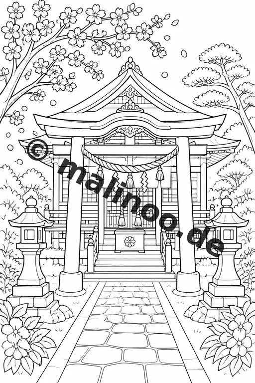 Japan Malbuch 50 Ausmalbilder PDF Download digital – Vorschaubild 2