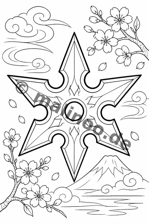Japan Malbuch 50 Ausmalbilder gedruckt+gebunden – Vorschaubild 7