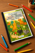 Katzen Malbuch 100 Ausmalbilder gedruckt+gebunden – Mockup-Ansicht