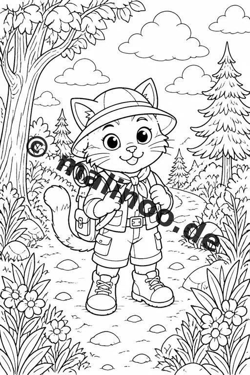 Katzen Malbuch 100 Ausmalbilder gedruckt und gebunden – Vorschaubild 3