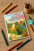Katzen Malbuch 20 Ausmalbilder PDF Download digital – Mockup-Ansicht