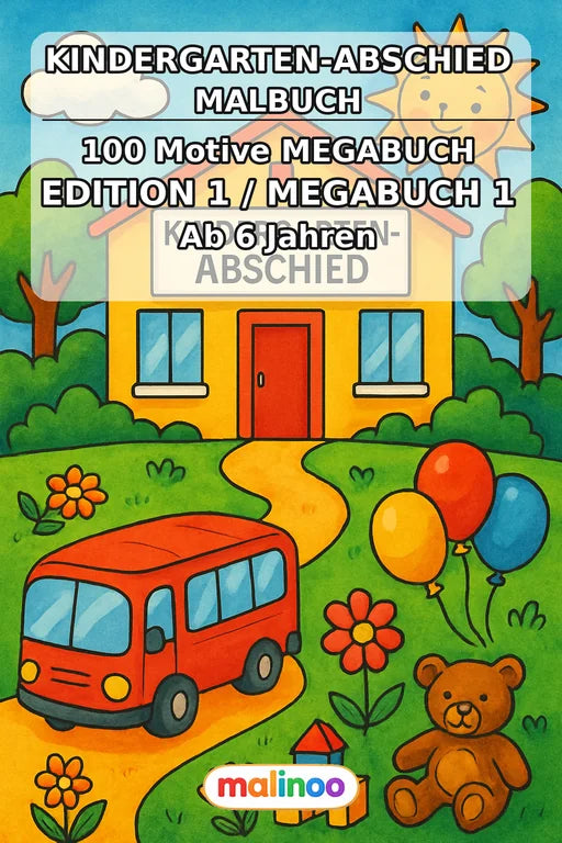 Kindergarten-Abschied Malbuch 100 Ausmalbilder PDF Download – Cover