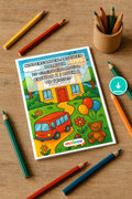 Kindergarten-Abschied Malbuch 20 Ausmalbilder PDF Download – Mockup-Ansicht