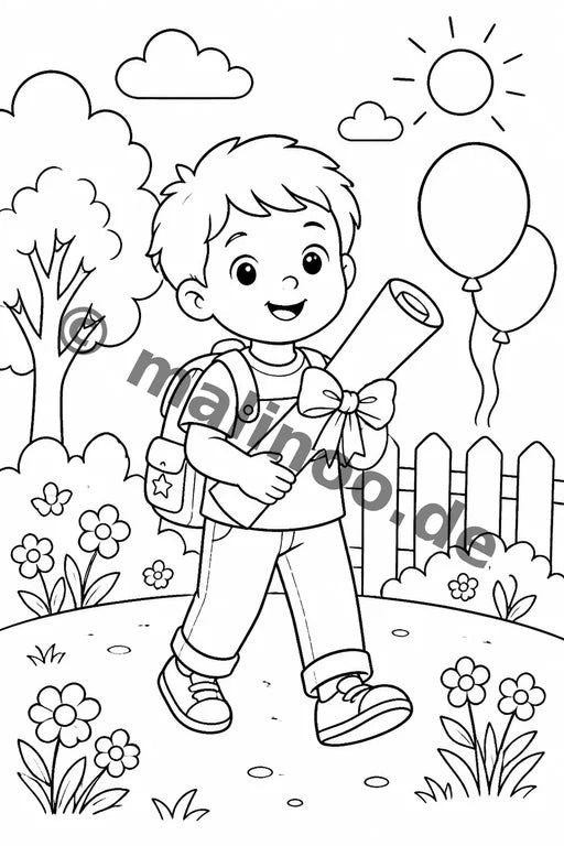 Kindergarten-Abschied Malbuch 20 Ausmalbilder PDF Download – Vorschaubild 5