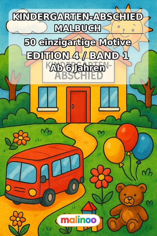 Kindergarten-Abschied Malbuch 50 Ausmalbilder PDF Download – Cover